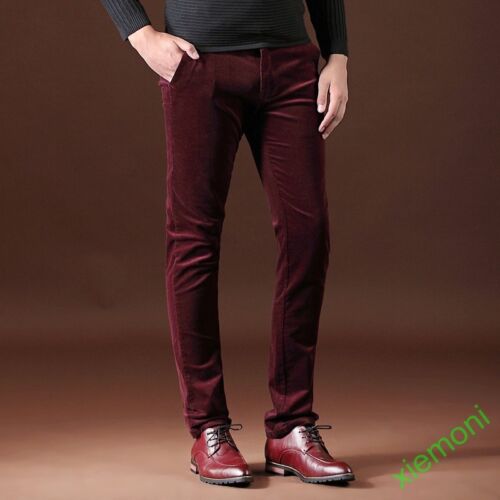 mens red velvet pants